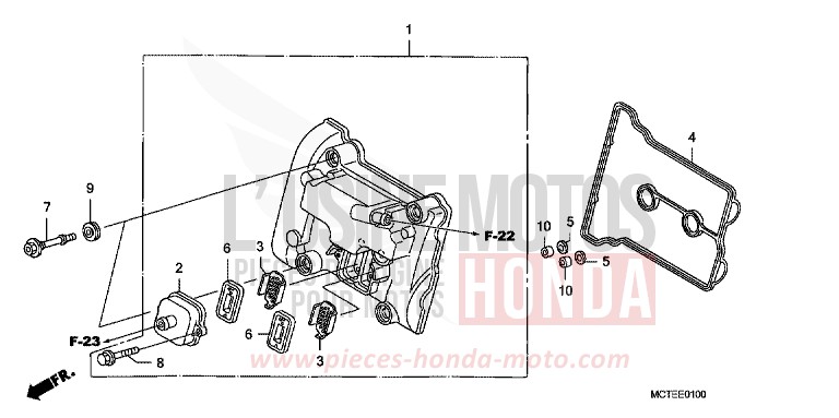 CYLINDER HEAD COVER for Silver Wing PURE BLACK (NH237) from 2007